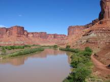 Mineral Bottom, wo der Green River aus dem Labyrinth Canyon kommt