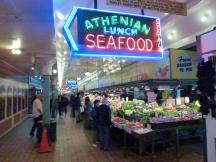 Gemüseladen im Public Market Center in Seattle, WA
